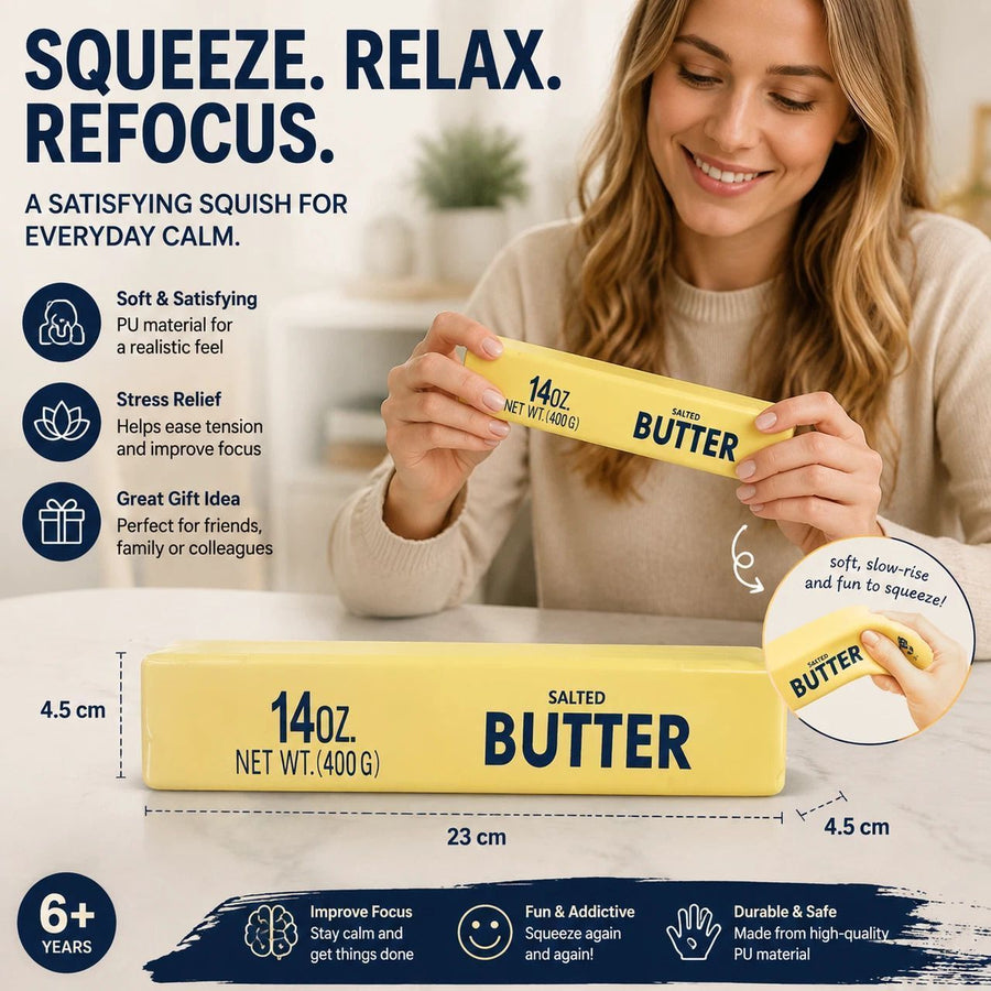 Coffee Butter Stick 23cm Stress Relief Toy 2 Pack, Calming Gift
