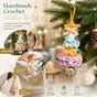 Crochet Xmas Tree Bell Ornament Style E, Ideal Xmas Decor Gift