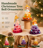 2 Pack Crochet Ornament C+E Green & Rainbow 2, Xmas Decor Duo