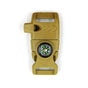 4pk Khaki Multi Survival Paracord Buckle Flint Whistle Compass
