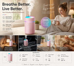 USB Mini Humidifier 300ML Dual Cotton Wicks White Boxed, Home Xmas Gift