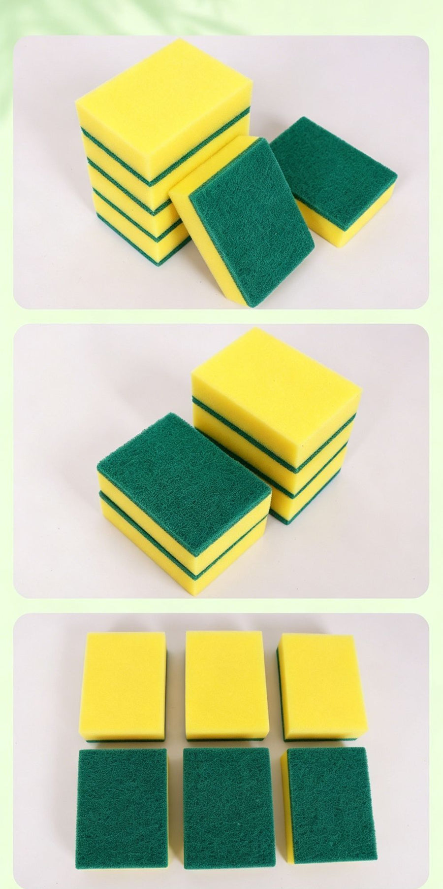 20pk Square Dual Sided Dish Sponge