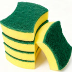 6pk Waist Shape Dual Sided Dish Sponge