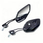 1 Pair Motorcycle Bicycle Rearview Mirror With Mount, Black
