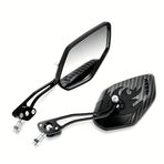 1 Pair Motorcycle Bicycle Rearview Mirror With Mount, Snake Skin