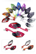 1 Pair Motorcycle Bicycle Rearview Mirror With Mount, Snake Skin