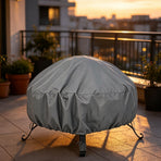 Weather Resistant Safe Fire Pit Cover Slate Grey 122x46cm