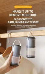 Twin Pack Grey Cloud Hanging Dehumidifier Boxes, Soft Neutral Scent For Calm Minimalist Closets, Banish Unpleasant Stale Storage Smells