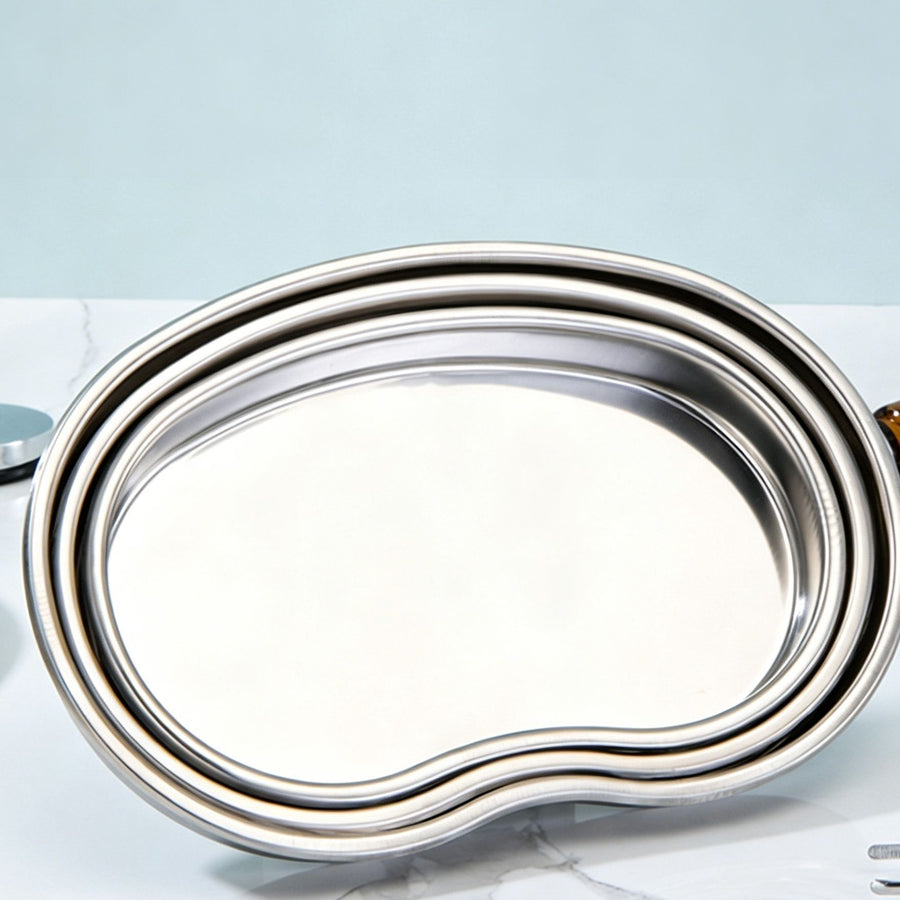 Medium Curved Tray 304 Stainless Steel 2pcs