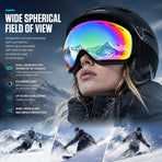 Lovely Holiday UV400 Ski Gift, Red Frame, Red Lens + Matching Red Strap