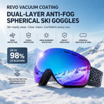Lovely Holiday UV400 Ski Gift, Red Frame, Red Lens + Matching Red Strap