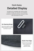 Wind Block Warm Face Mask, Black Long Design, One Size, 2 Pcs