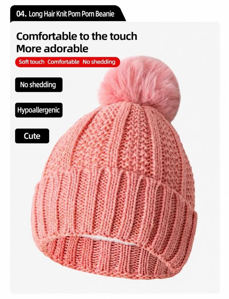 Budget Friendly Ski Companion Plush Lined Knit Hat 2 Pack Bright Red, Cold Resistant Snow Matching Set