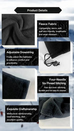 Reliable Cold Weather Gift Soft Fleece Drawstring Neck Warmer, Khaki, Universal Outdoor Matching