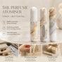 Elegant Marble Texture 5ml Travel Perfume Atomiser, Easy Refill Bottom Loading Scent Bottle 3 Pack, Grey