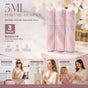 Lustre Glow Finish 5ml Travel Perfume Atomiser, Bottom Filling Pocket Mini Scent Container 3 Pack, Shimmer Pink