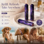 Classic Marble Print 5ml Bottom Fill Perfume Atomiser, Portable Travel Mini Fragrance Container 3 Pack, Marble Purple