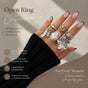 Sleek Mixed Metal Lava Flower Ring Set, Classic Baroque Faux Gem & Pearl Stackable Bands, Light Silver, 6 Pack