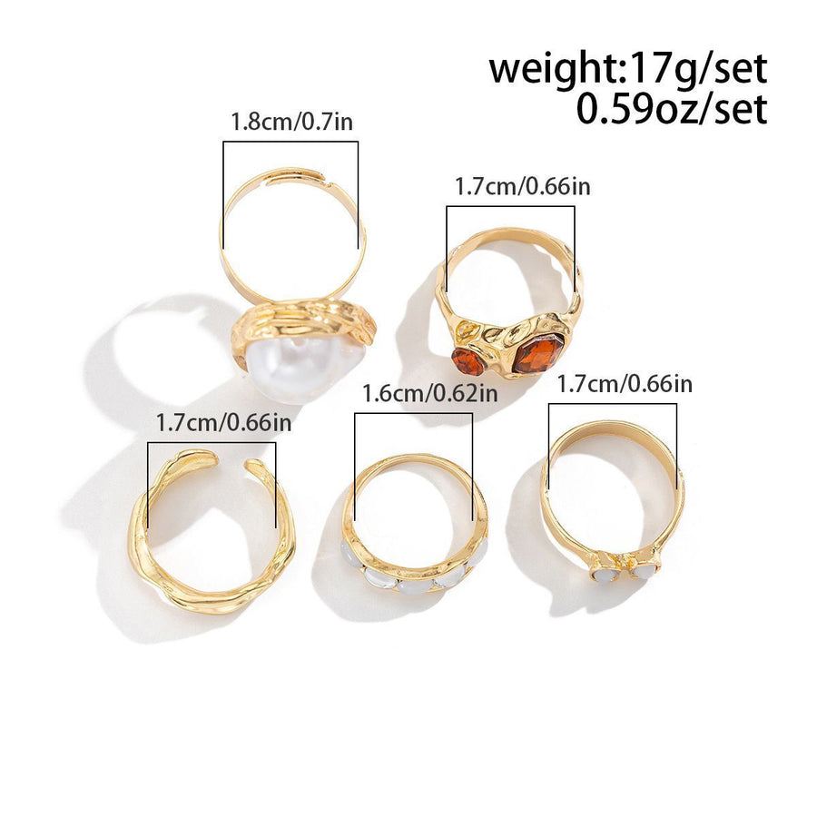 Cool Mixed Tone Sculptural Floral Open Ring Kit, Ins Plain Textured Metal Flower Stackable Bands, Silver, 8 Pack