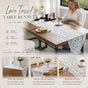 Soft Lace Fringe Table Runner, Classic Dining Room Decor Cloth, White, 33*137cm (13*54in)