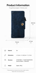 Two-Shade All-Solid Long Men Wallet 2 Pcs Combo, Magnetic Multi-Compartment Hand Clutch, Premium Festival Gift Option, Red & Coffee