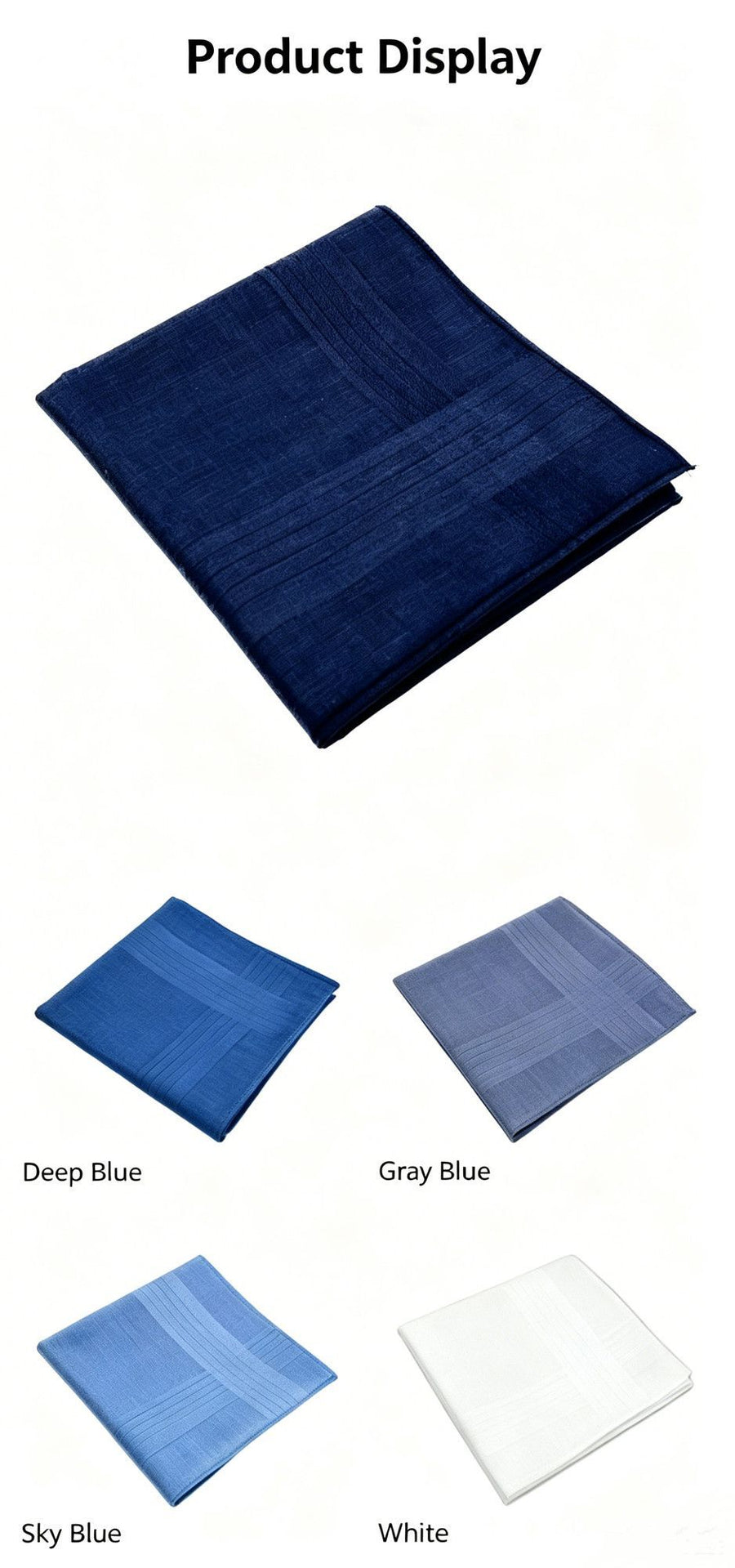 Solid Striped Men Suit Pocket Square Handkerchief 15pcs