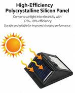 Solar Triangular LED Wall Light, Single Side 60 LED, Waterproof Human Induction Lamp, Elegant Landscape Lighting Present