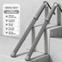 Cordless Spring Fitness Battle Rope, 2.18 Lbs A Pair, 16.93in Grey, Body Shaping Strength Training Swing Rope For Home & Outdoor Use
