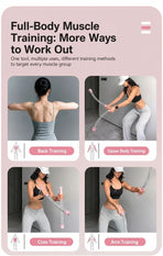 Wireless Muscle Training Swing Rope, 3.09 Lbs A Pair, 16.93in Pink, Cordless Spring Battle Rope For Arm Strength Exercise