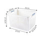 Tall Plastic Storage Basket, Medium Size, 12.20x8.66x6.89in, White, Multi-Purpose Deep Storage Container, Ideal Family Organizing Gift