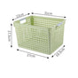 Tall Plastic Storage Basket, Medium Size, 12.20x8.66x6.89in, Green, Bedroom & Pantry Storage Bin, Practical Family Gift