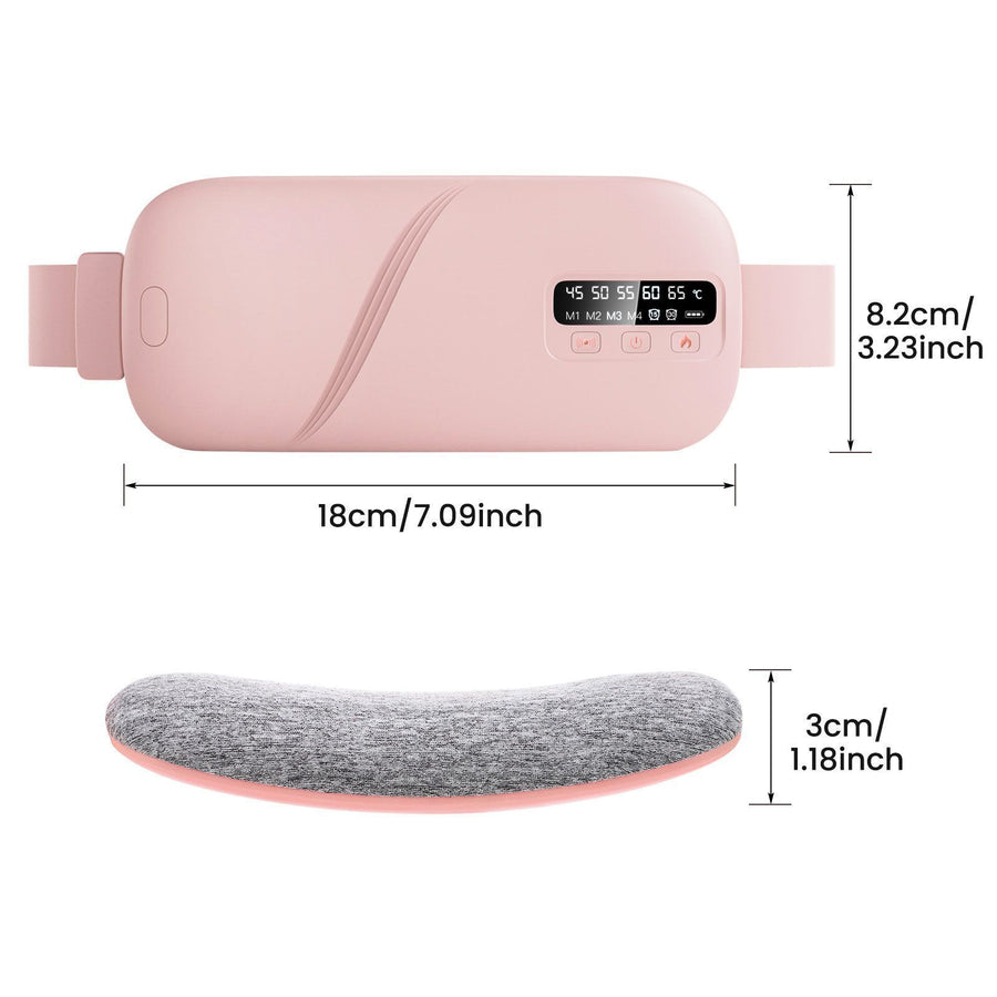 USB Rechargeable Heating Menstrual Warm Belt, Heat & Vibration Massage Warm Waist Belt, Pink, Portable Thermal Therapy Belt For Abdomen, Practical Wellness Gift