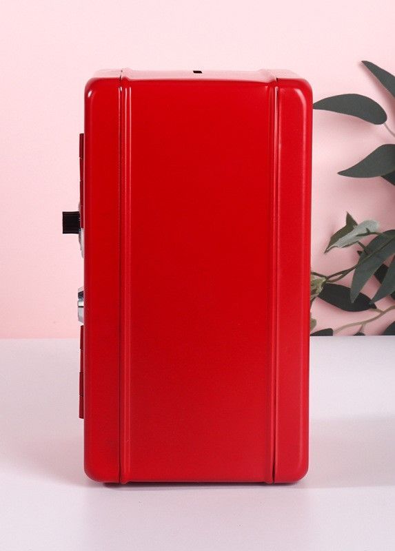 Lockable Metal Money Saving Safe Box, Household Coin Storage Piggy Bank For Cash, White, Neat Minimalist Home Security Storage Case