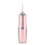Lightweight Electroplated Electric Water Flosser, Home & Travel Oral Cleaner, A10 Pink Electroplated Model With 4 Nozzles, Gentle On Gums