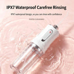 Versatile Electroplated Cordless Water Flosser, Household Oral Irrigator For Daily Use, A10 Green Electroplated Model With 4 Nozzles
