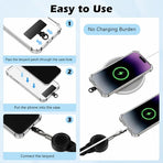 Square Snap Buckle Retractable Lanyard, Stretch Pull Key Strap, Multi-Purpose Webbing Accessory For Mobile Phone, Keys & Luggage