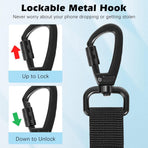 Square Snap Buckle Retractable Lanyard, Stretch Pull Key Strap, Multi-Purpose Webbing Accessory For Mobile Phone, Keys & Luggage