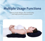 Flocked Inflatable Pressure Relief Cushion, 16 Hole Square Anti-Bedsore Pad For Hip & Tailbone, Blue, Soft Touch Medical Seat Support