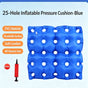 Inflatable 25 Hole Square Pressure Relief Cushion, Anti-Bedsore PVC Seat Pad For Hips, Buttocks And Coccyx, Blue, Even Pressure Distribution