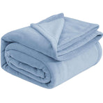 Warm Lightweight Flannel Fleece Blanket, Super Soft Plush Cover For Indoor Rest & Leisure, Sky Blue, 180X200cm, Size XL, Ideal For Night Time Use