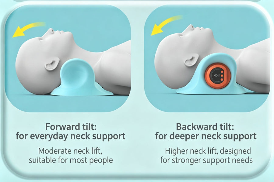 Electric Neck & Shoulder Massage Pillow, Portable Cervical Massager With Kneading, EMS Pulse & Heat Therapy, Suitable For Home & Car Use, Sky Blue, Ergonomic Muscle Relaxation Device