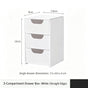 White 3 Grid Small Drawer Organiser, Acrylic Cosmetic Storage Box For Vanity And Bathroom Cabinet
