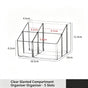 Clear Slant Opening Cosmetic Tube, 5 Compartment Acrylic Storage Holder For Makeup Accessories