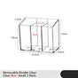 Adjustable Divider Clear Storage Box, 3 Small Compartments, Acrylic Cosmetic Organiser For Vanity