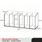 Adjustable Divider Clear Storage Box, 6 Large Compartments, Acrylic Cosmetic Organiser For Vanity