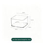 Low Profile Clear Square Storage Box, Mini Size Acrylic Organiser For Bathroom & Dressing Table