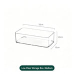 Low Profile Clear Storage Box, Medium Size Multi-Purpose Acrylic Vanity Organiser