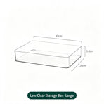 Low Profile Clear Storage Box, Large Size Spacious Acrylic Vanity Organiser