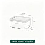 Clear Storage Box With White Lid, Small Size Acrylic Cosmetic Container