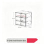 Clear 6 Grid Cosmetic Storage Box, Acrylic Organiser For Lipstick & Makeup Tools